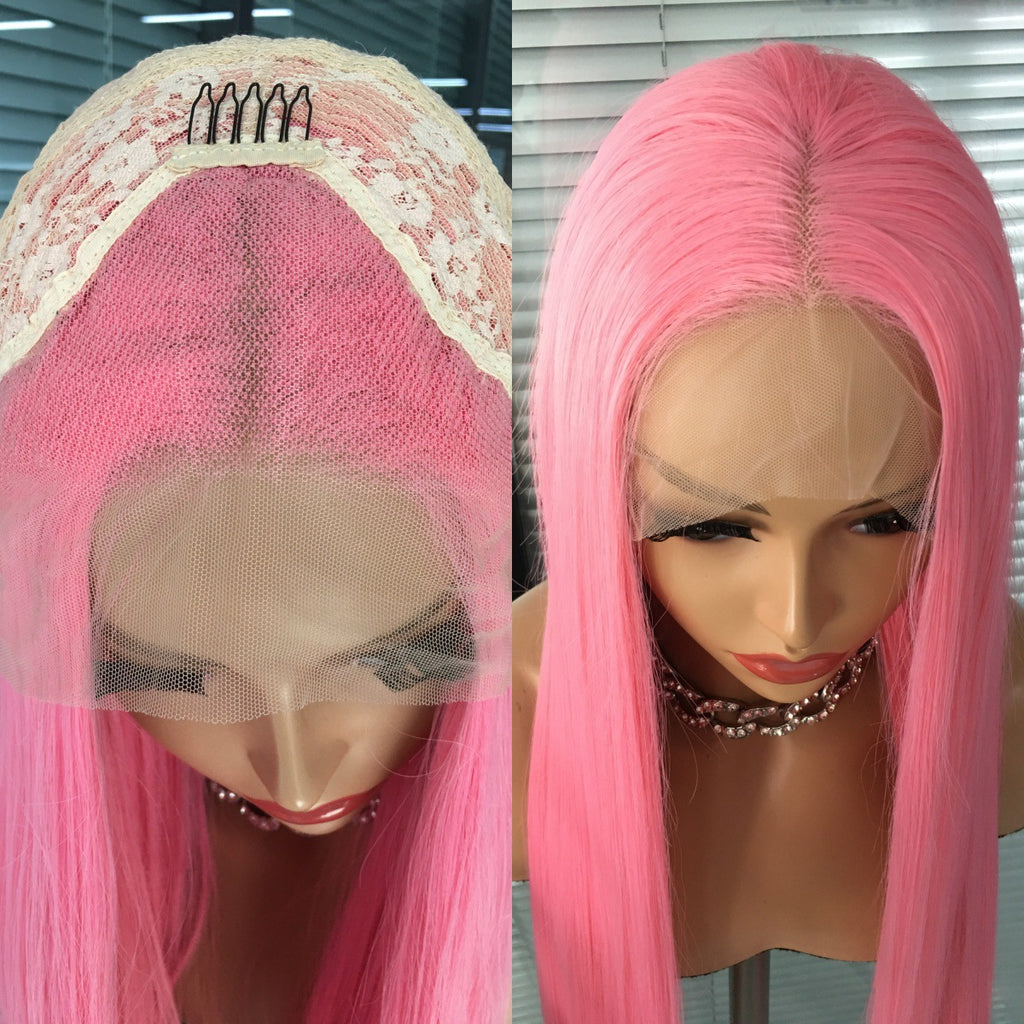 bone straight pink unit 26 inch