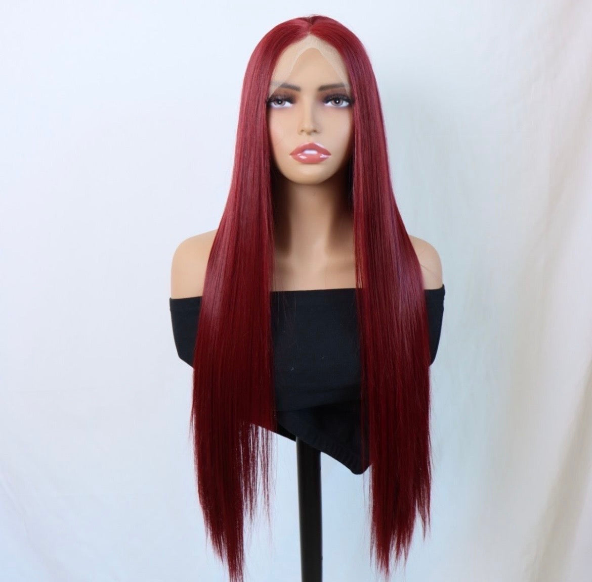 Bone straight ruby red