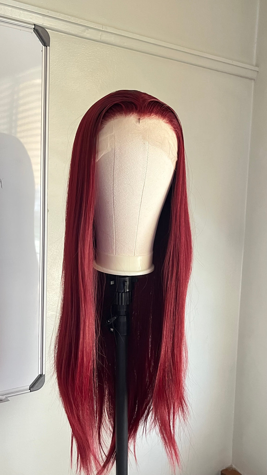 Bone straight ruby red