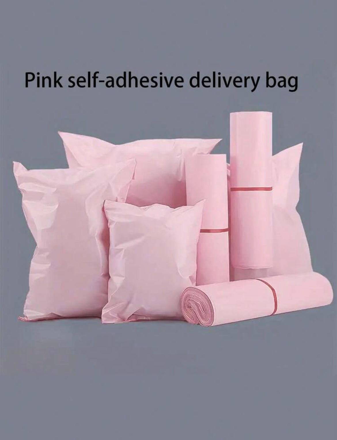 10x Pink self adhesive bags