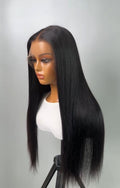 24 inch black full frontal lace wig