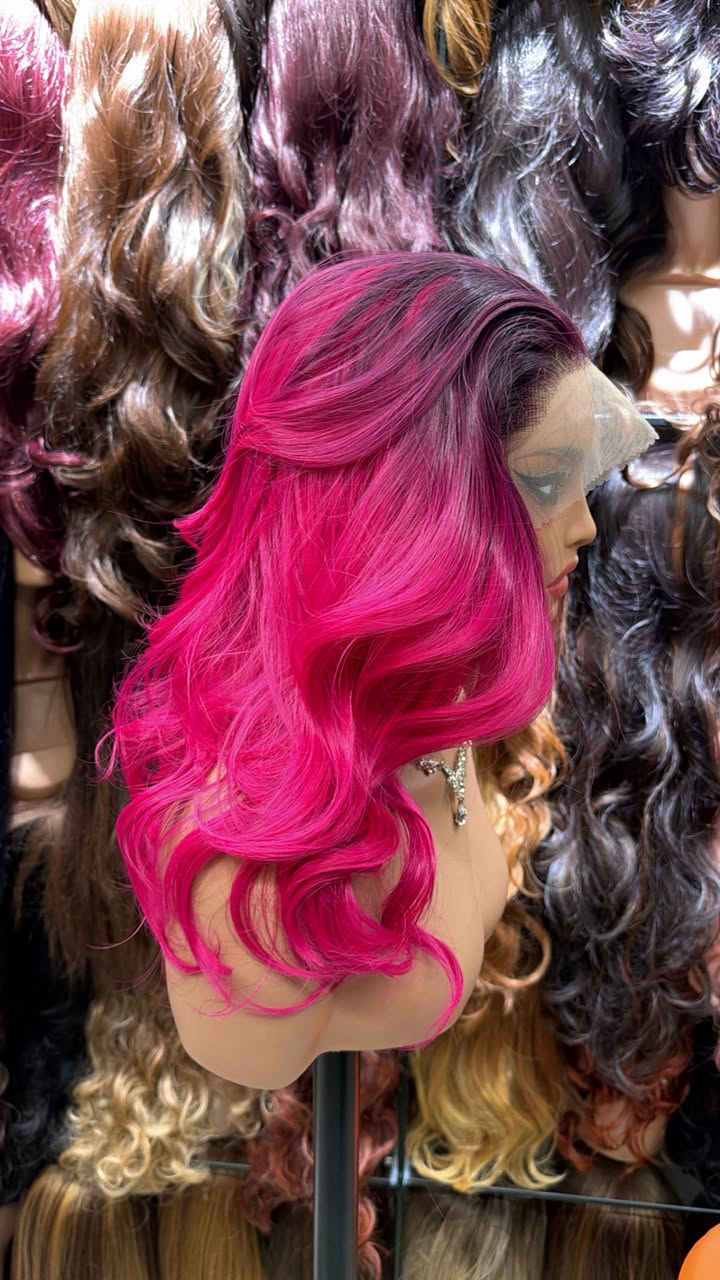 16 inch curl pink