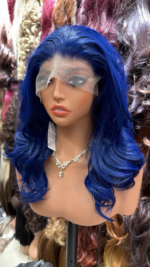 16 inch curl blue