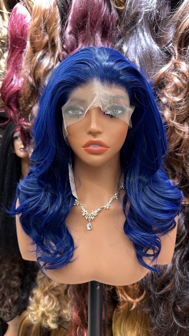 16 inch curl blue