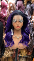 16 inch curl dark root purple